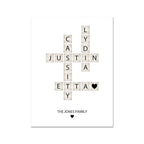 Personalisiertes Familienposter mit Namenszug