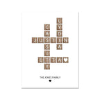 Personalisiertes Familienposter mit Namenszug