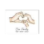 Personalisiertes Familienposter mit Vor- und Nachnamen