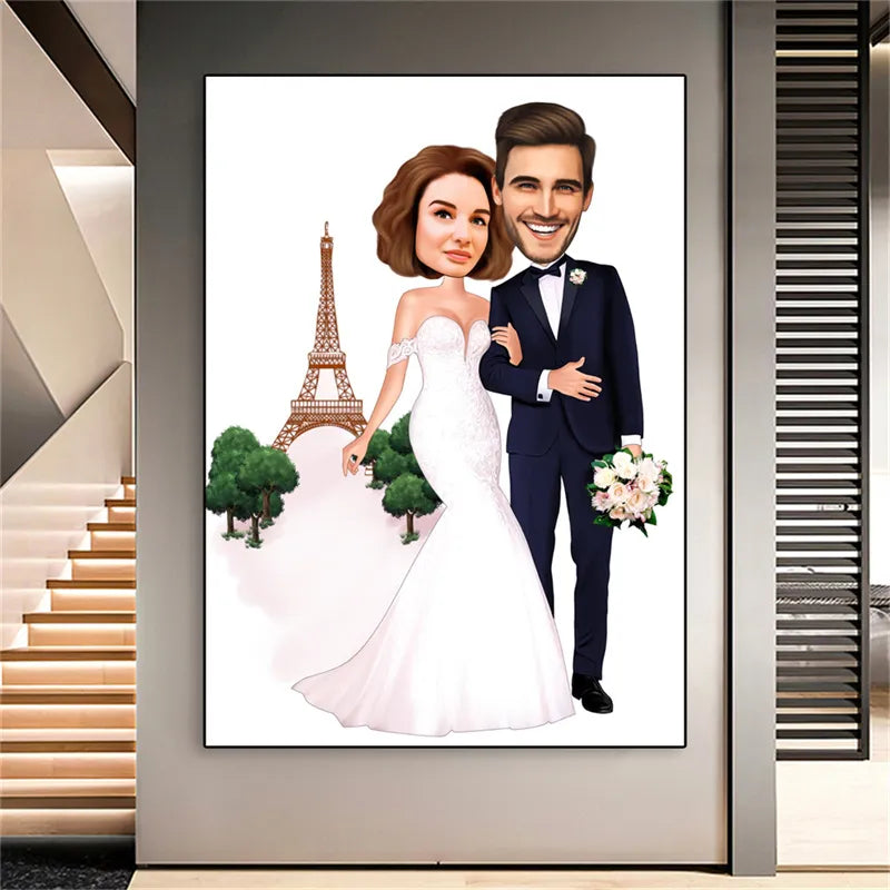 Personalisiertes Familienposter mit zwei Tafeln