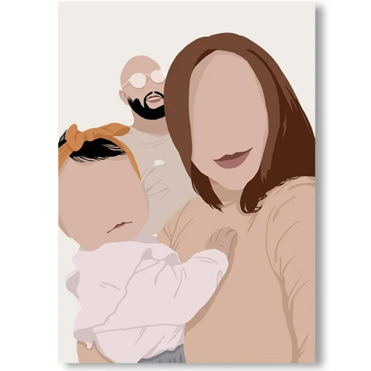 Personalisiertes Familienposter Romantisch