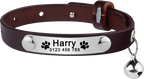 Personalisiertes Katzenhalsband Leder