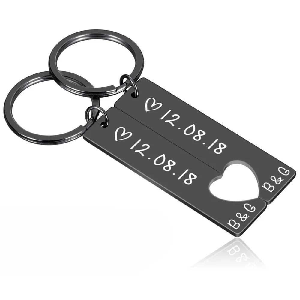 Schlüsselanhänger Personalisiert Datum Paar