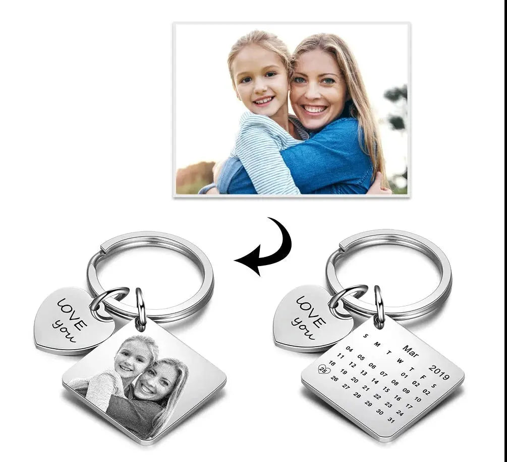 Schlüsselanhänger Personalisiert Kalender Elegant
