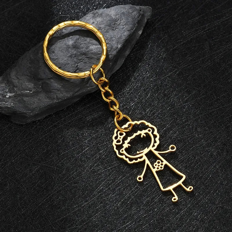 Schlüsselanhänger personalisiert mit Kinderzeichnung