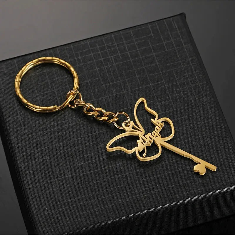 Schlüsselanhänger personalisiert Modell „Schmetterling“